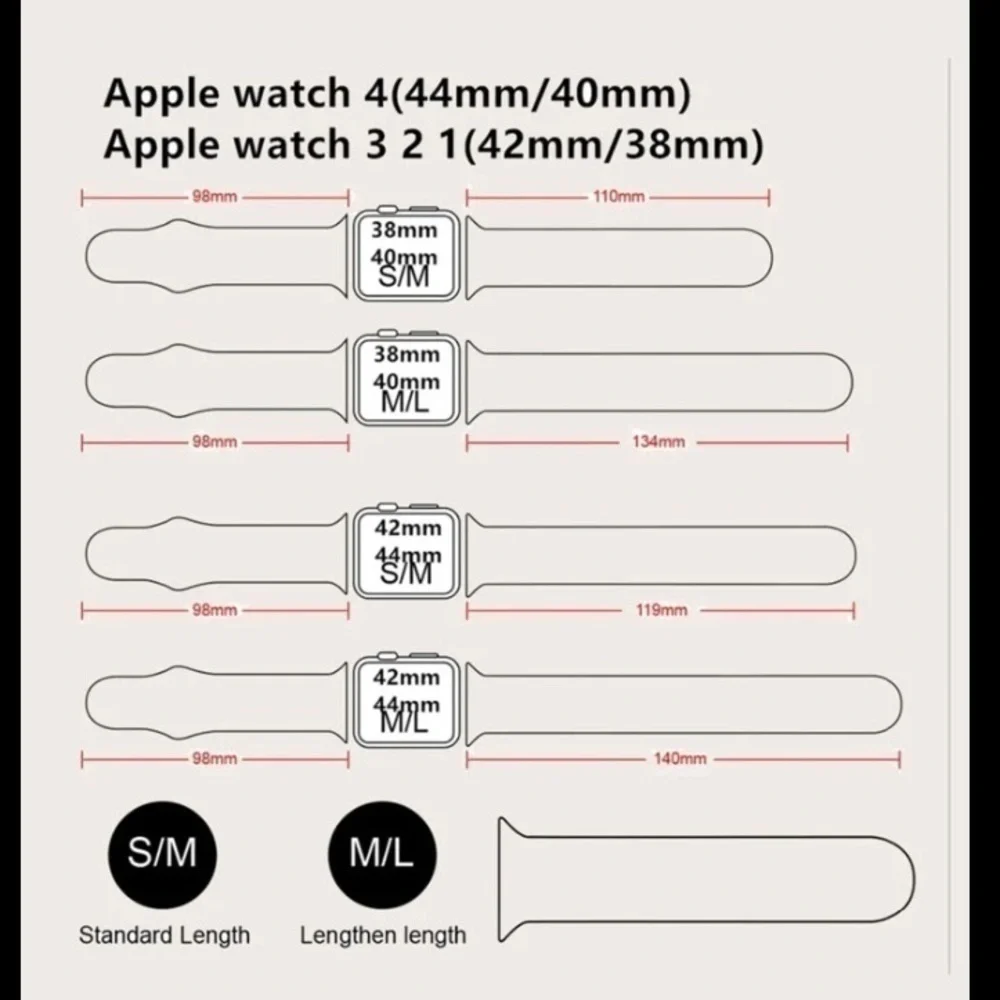 NEW simple white Apple Watch silicone band